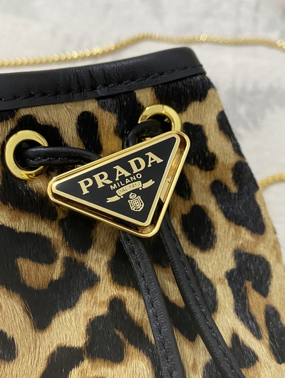 Prada Leopard Print Bucket Bag - Picture 7 of 8